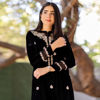 Pakistani Black Embroidered Velvet Salwar Kameez (2-Piece) - Image 3