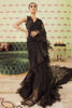 Black Threadwork Organza Net Saree (2-Piece) - Image 2