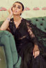 Black Threadwork Organza Net Saree (2-Piece) - Image 4