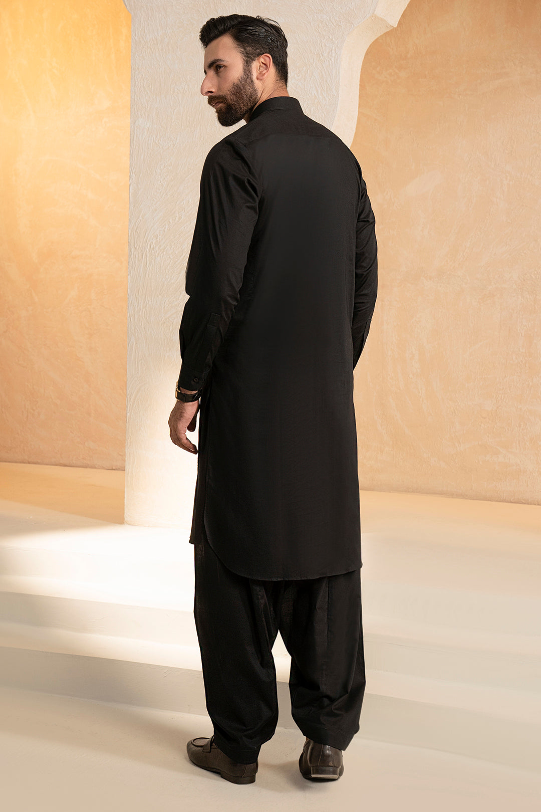 Black Cotton Shalwar Kameez (2-Piece) - Image 11