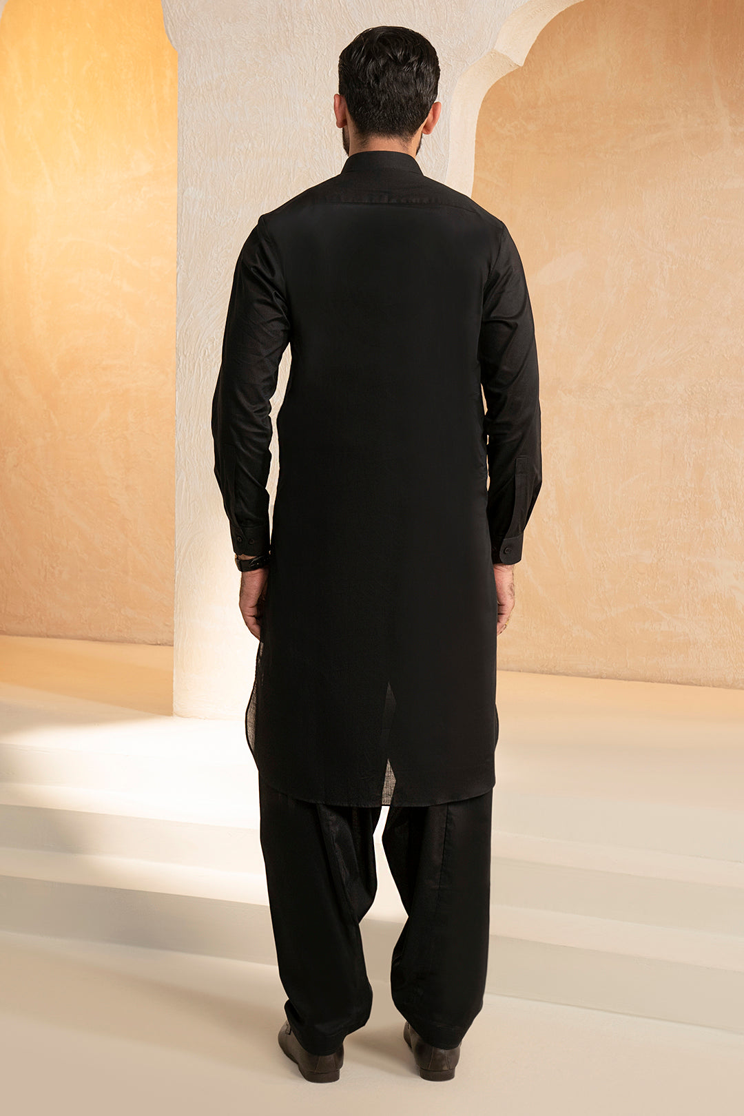 Black Cotton Shalwar Kameez (2-Piece) - Image 9