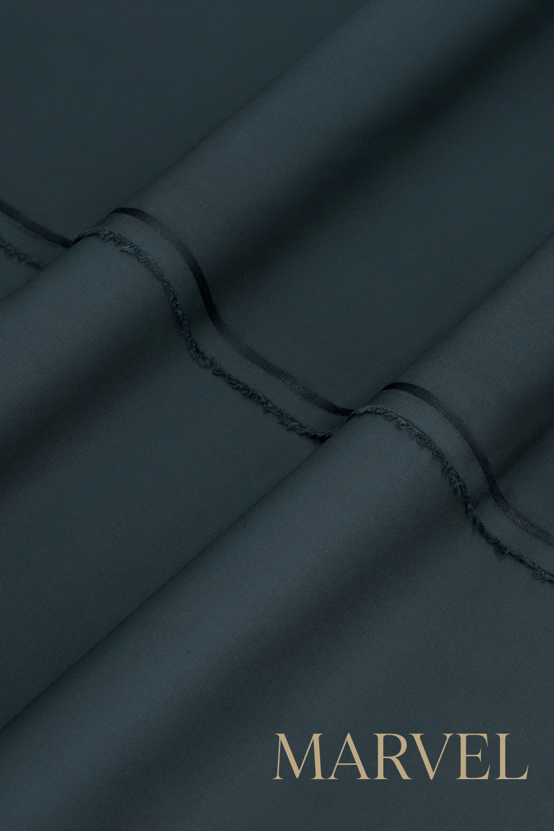 Black Plain Weave Unstitched Fabric (1-Pc) - Image 5