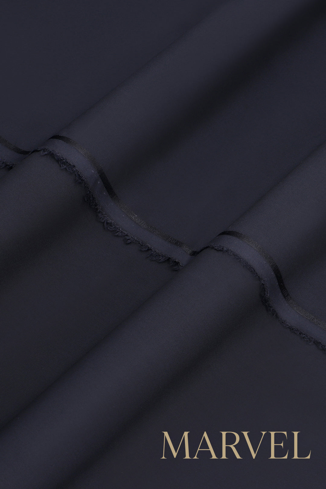 Black Plain Weave Unstitched Fabric (1-Pc) - Image 6