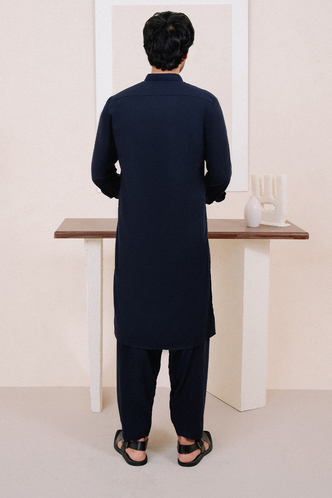 Black Plain Weave Unstitched Fabric (1-Pc) - Image 68