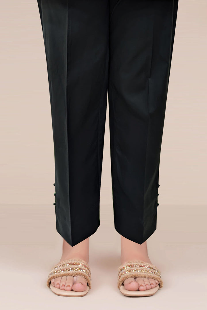 Pakistani Black Dyed Cotton Straight-Leg Trouser (1-Pc) - Image 1