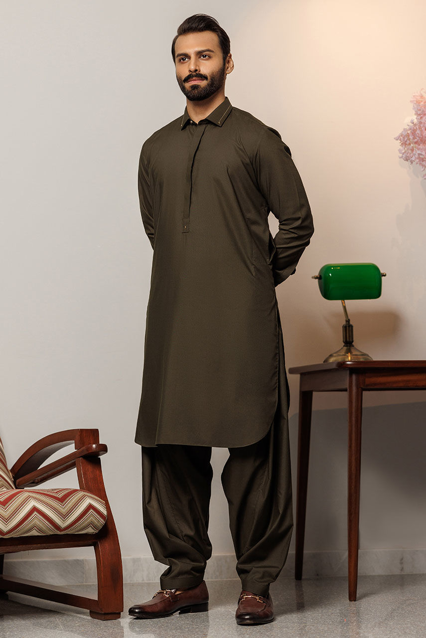 Black Embroidered Suiting Waistcoat (3-Piece) - Image 3