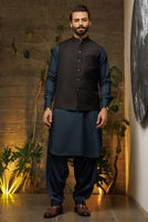 Black Embroidered Suiting Waistcoat (1-Pc) - Image 3