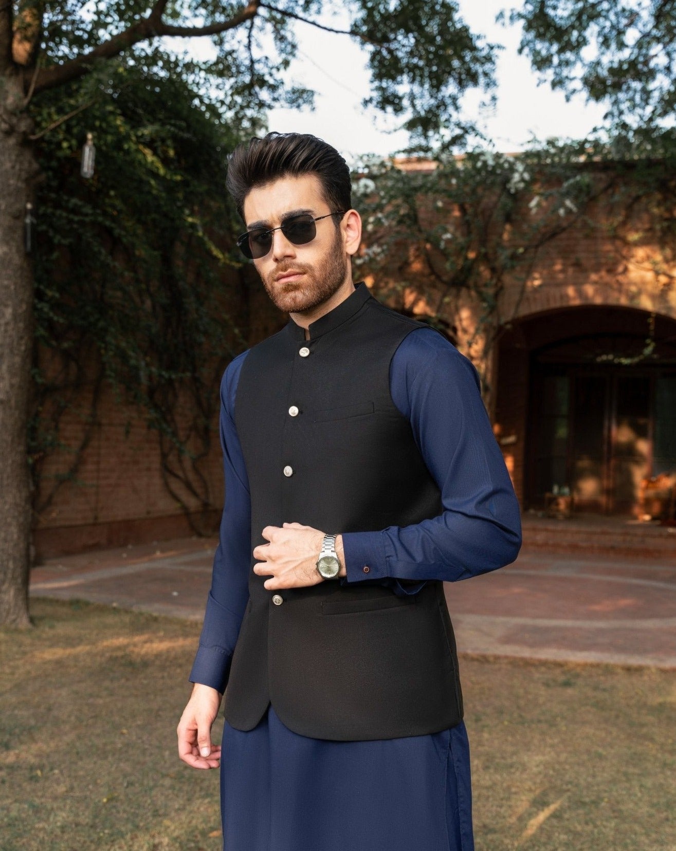 Black Opal Suiting Waistcoat (1-Pc) - Image 1