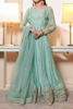 Pakistani Ice Blue Embroidered Cotton Net Angrakha (2-Piece) - Image 2