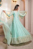 Pakistani Ice Blue Embroidered Cotton Net Angrakha (2-Piece) - Image 5