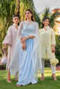Ice Blue Embellished Organza Cape Dress (3-Piece) - Image 8