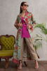 Turquoise Multi Embroidered Silk Coat Set (3-Piece) - Image 2