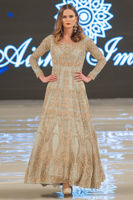 Ice Blue Embellished Net Organza Gown (1-Pc) - Image 4