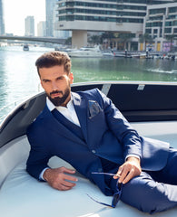 Ocean Blue Cashmere Wool 3-Piece Suit - Image 5