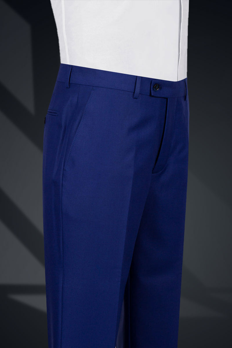 Royal Blue Italian Fabric Double-Breasted Suit (2-Piece) - Image 4