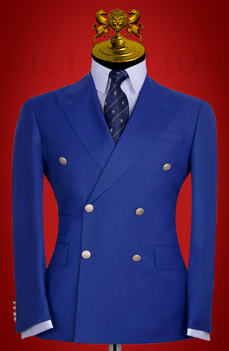 Royal Blue Double-Breasted Suit (2-Piece) - Image 1