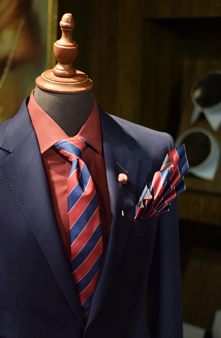 Ink Blue Hand-Stitched Terry Rayon Groom Suit (2-Piece) - Image 2