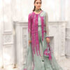 Pakistani Aqua Swarovski Beaded Organza Jacket Silk Bootcut (3-Piece) - Image 2