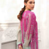 Pakistani Aqua Swarovski Beaded Organza Jacket Silk Bootcut (3-Piece) - Image 3