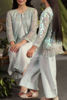 Sky Blue Hand-Embellished Net & Silk Jacket (3-Piece) - Image 11