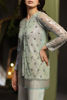 Sky Blue Hand-Embellished Net & Silk Jacket (3-Piece) - Image 9