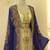 Blue Zari Embroidered Georgette Kaftan (1-Pc) - Image 3