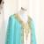 Sky Blue Zari Embroidered Georgette Kaftan (1-Pc) - Image 3