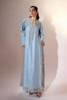Ice Blue Tila Embroidered Raw Silk Kaftan (2-Piece) - Image 10