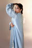 Ice Blue Tila Embroidered Raw Silk Kaftan (2-Piece) - Image 11