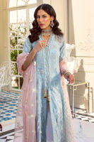 Powder Blue Embroidered Organza Kalidar (2-Piece) - Image 4