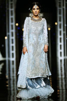 Ice Blue Handworked Mesuri Lehenga & Kalidar (3-Piece) - Image 3