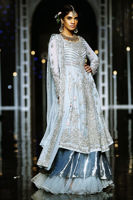 Ice Blue Handworked Mesuri Lehenga & Kalidar (3-Piece) - Image 4