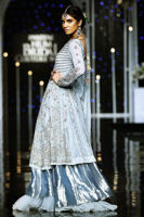 Ice Blue Handworked Mesuri Lehenga & Kalidar (3-Piece) - Image 5