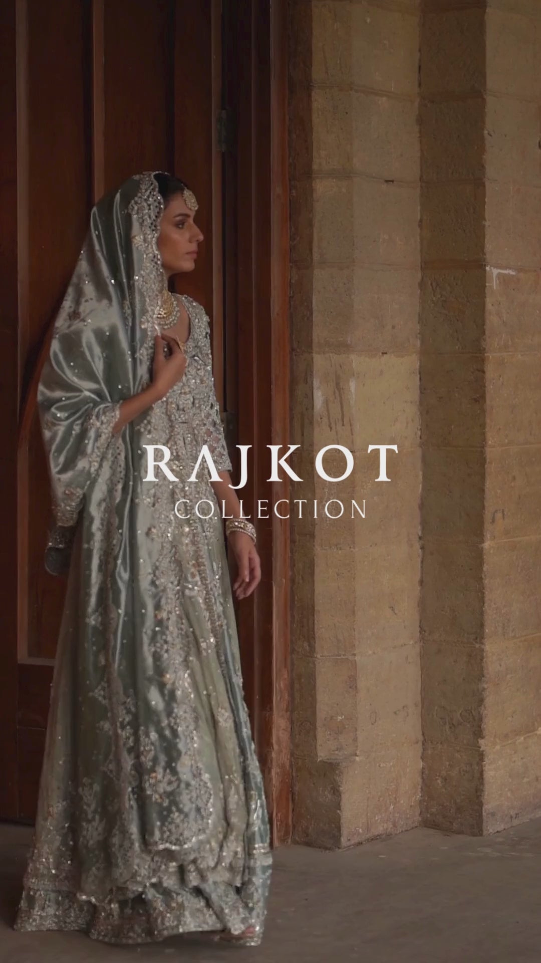 Indian Old Blue Embroidered Soft Net & Silk Lehenga (3-Piece) - Image 7