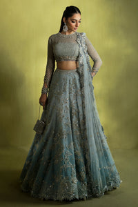 Ice Blue Embellished Net Lehenga Choli (3-Piece) - Image 1
