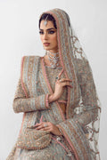 Pakistani Ice Blue Zardozi Net Lehenga Choli (3-Piece) - Image 3