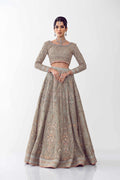 Pakistani Ice Blue Zardozi Net Lehenga Choli (3-Piece) - Image 6