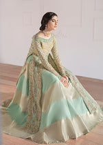 Ice Blue Embroidered Organza Lehenga (3-Piece) - Image 5