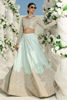 Powder Blue Hand-Embellished Raw Silk Lehenga (3-Piece) - Image 3