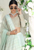 Powder Blue Hand-Embellished Raw Silk Lehenga (3-Piece) - Image 4