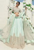 Powder Blue Hand-Embellished Raw Silk Lehenga (3-Piece) - Image 5