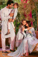 Sky Blue Schiffli Cotton Shalwar Kameez (2-Piece) - Image 4