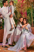 Sky Blue Schiffli Cotton Shalwar Kameez (2-Piece) - Image 6