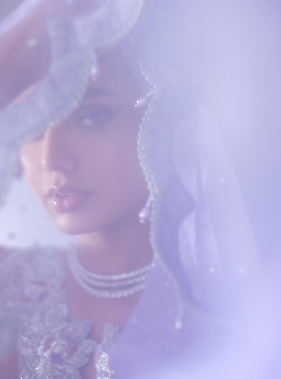 Ice-Blue Embroidered Mukesh Peplum with Sequinned Sharara (3-Piece) - Image 9