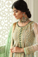 Pale Blue Gota Embroidered Net Pishwas (3-Piece) - Image 4