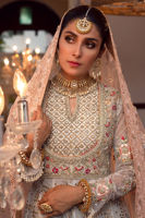 Ice Blue Kaamdani Net Pishwas (3-Piece) - Image 4