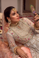 Ice Blue Kaamdani Net Pishwas (3-Piece) - Image 6