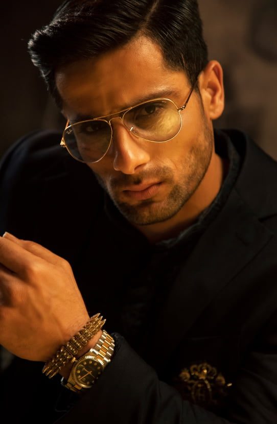 Royal Blue Embroidered Organza Kurta with Prince Coat (3-Piece) - Image 2