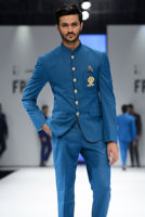 Ultramarine Blue Embroidered Suiting Prince Coat (2-Piece) - Image 3