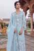 Sky Blue Mirror Work Georgette Salwar Kameez (3-Piece) - Image 3
